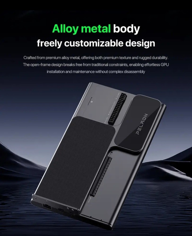 PELADN S-3 USB4 External GPU Dock Station, USB4×2 80Gbps Interface Graphics Dock