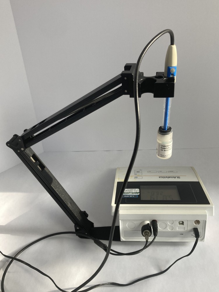 SI Analytics Lab 870 Benchtop pH Meter w/ Electrode & Stand – Tested Stable