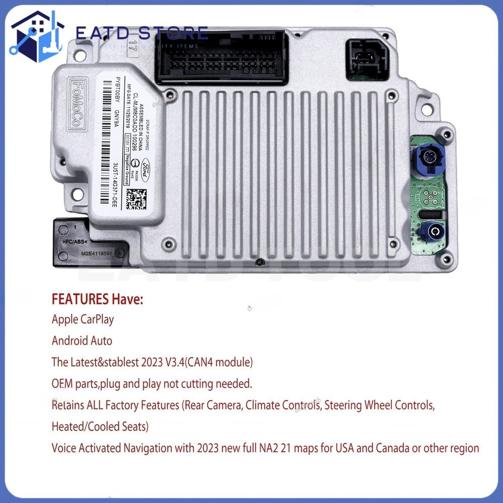 NEW Sync 3 Apim Genuine Ford Oem Navigation 3.4 Latest Maps Free Programming