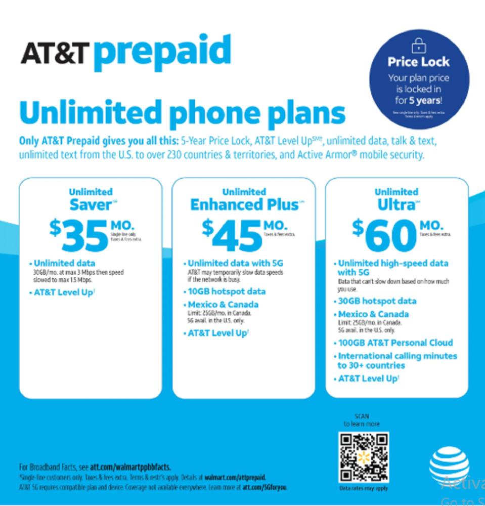 AT&T Prepaid® Combo Physical SIM & eSIM Kit