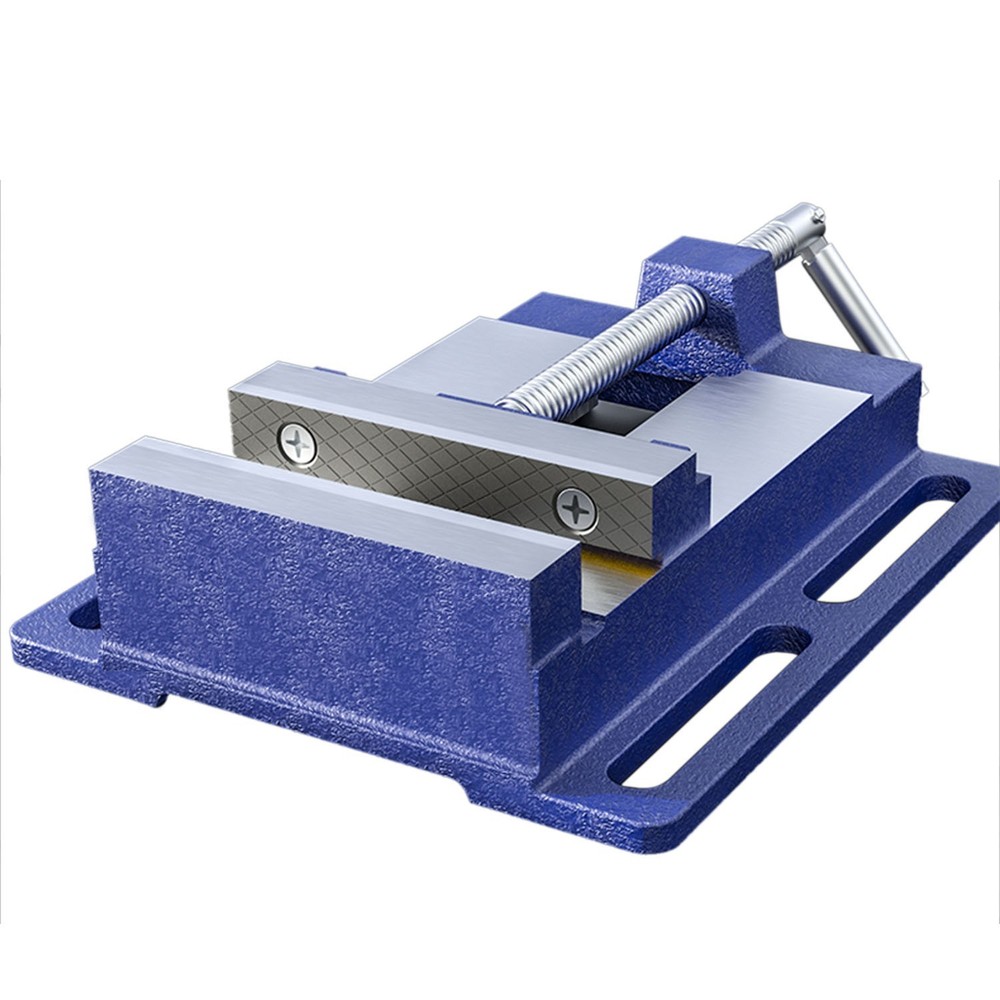 4" Bench Vise Clamp Table Flat Drill Press Vice Milling Machine Blue