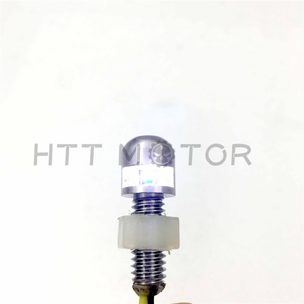Motorcycle Chrome Universal Led License Tag Plate Bolt Lights