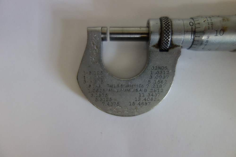 STARRETT 232RL Ratchet Stop Outside Micrometer 1/2''