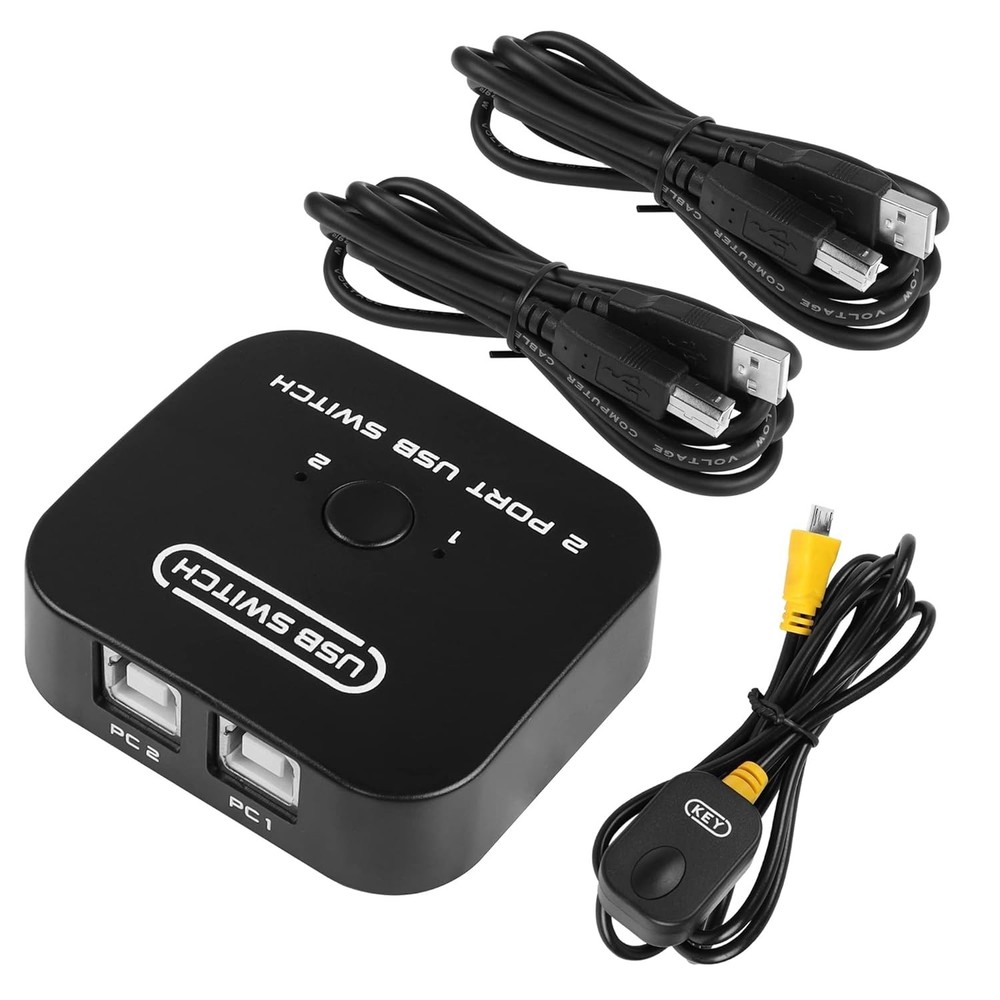 USB Printer Sharing KVM Switch - Automatic Driverless Device Sharing System