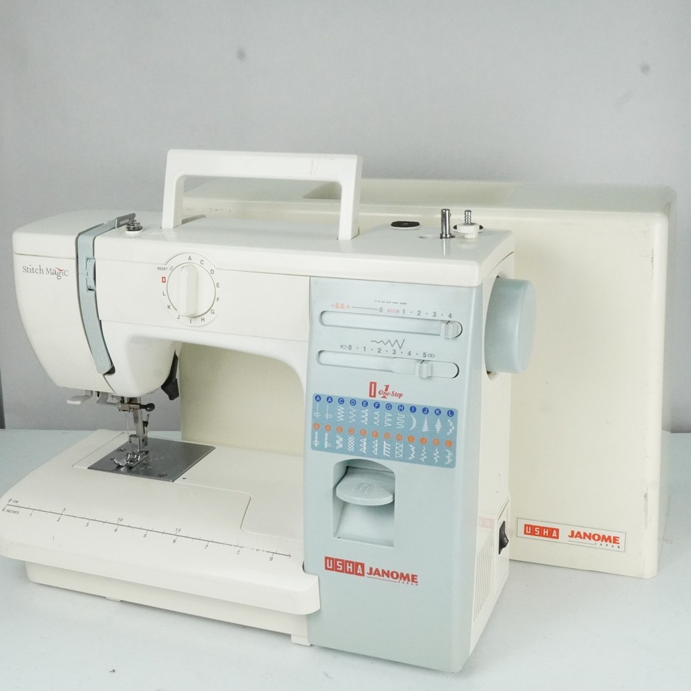 Usha Janome Automatic Stitch Magic Sewing Machine with 57 Stitch Function w/Case
