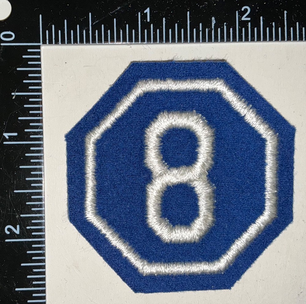 WWII US Army 8th Corps FELT WITH CHEESECLOTH BACKING Patch