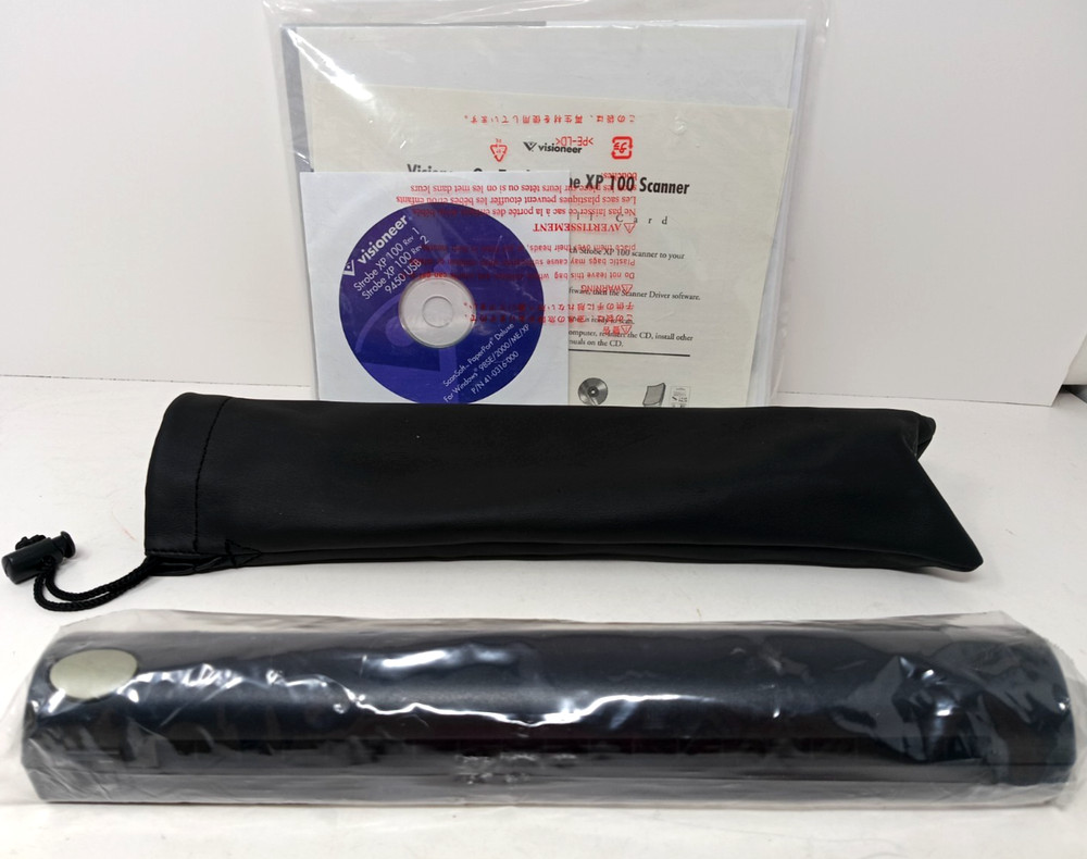 Visioneer Strobe XP 100 Black Portable Document Scanner w/ carrying Open Box