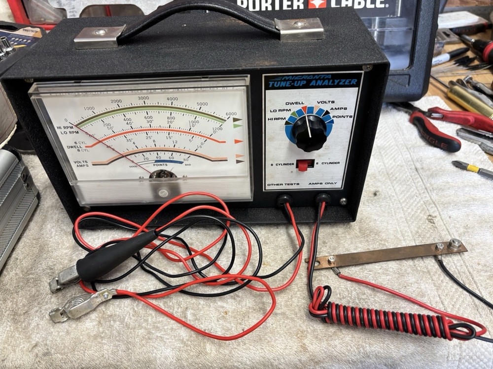 Micronta Auto Tune-up Analyzer # 22-013 Pressure Tester Box & Instructions Sears