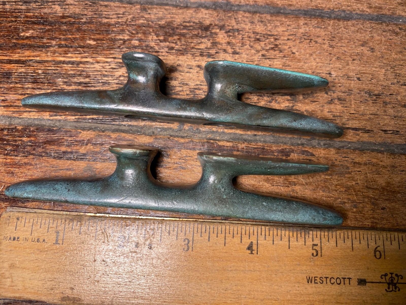 Pair of Vintage Bronze 5" Jam Cleats