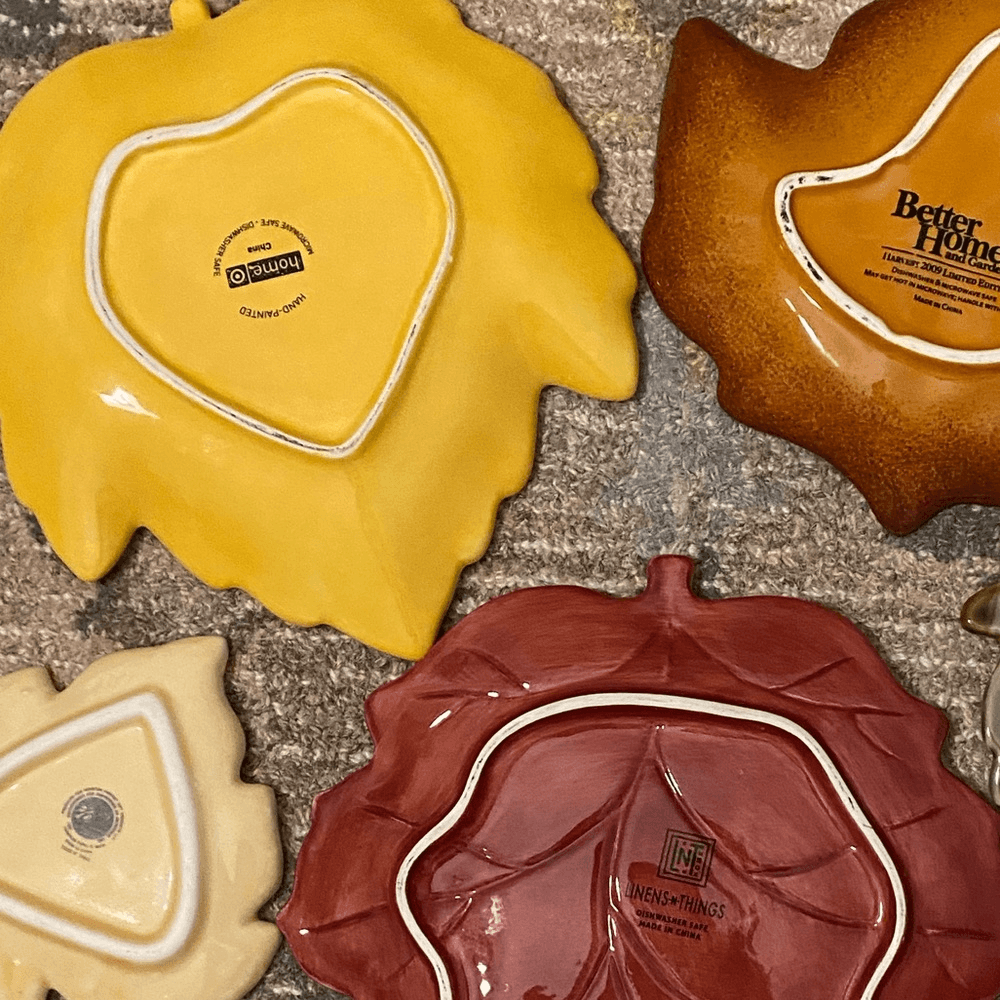 Simple Ceramic Set of Leaf Decor