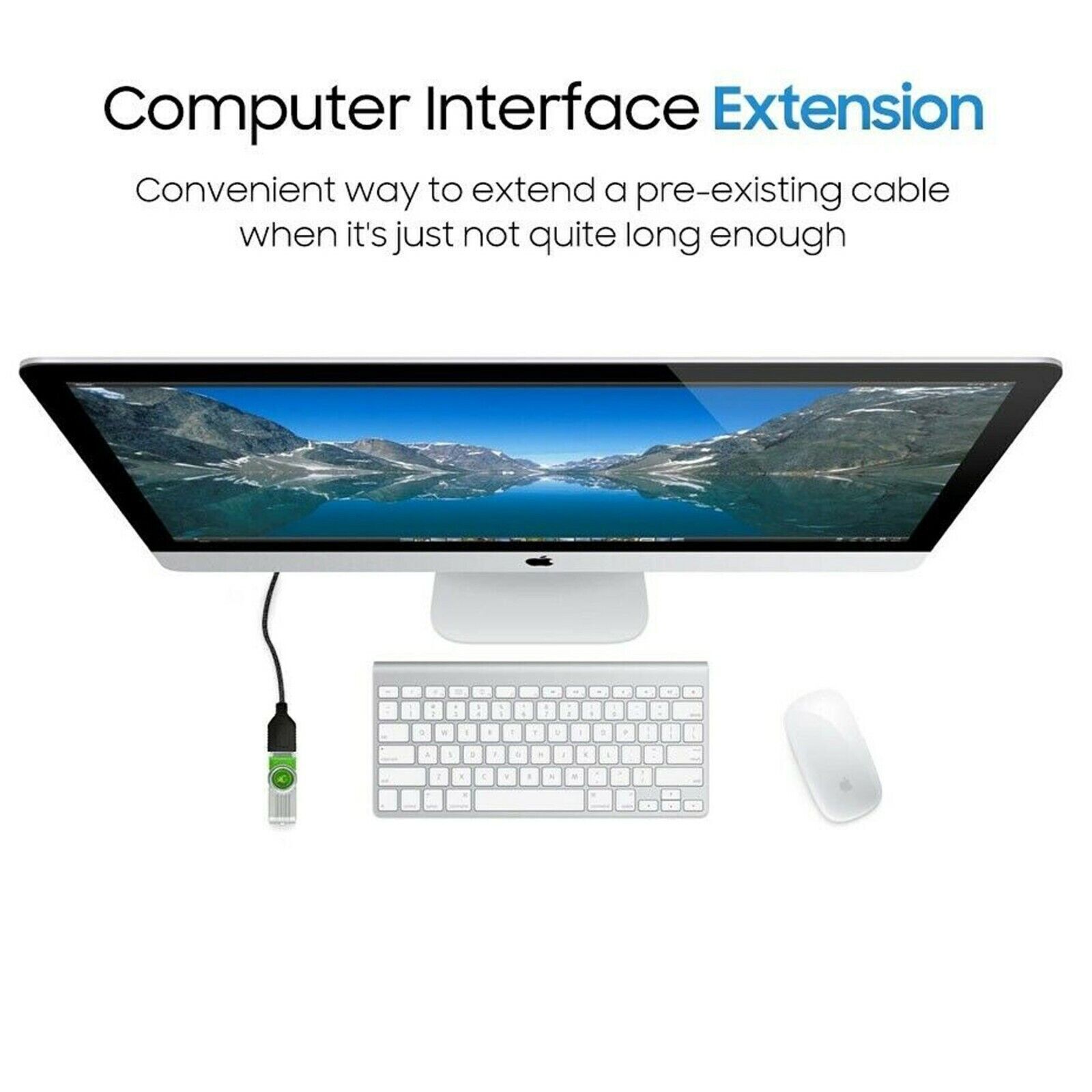 High-Speed USB-USB Extension Cable USB 2.0 Adapter Extender Cord Male/Female LOT