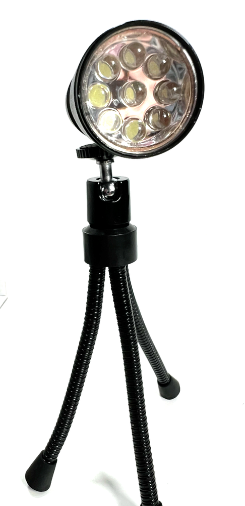 9 LED Tripod Flashlight w/ Pivoting Head and Adjustable Legs