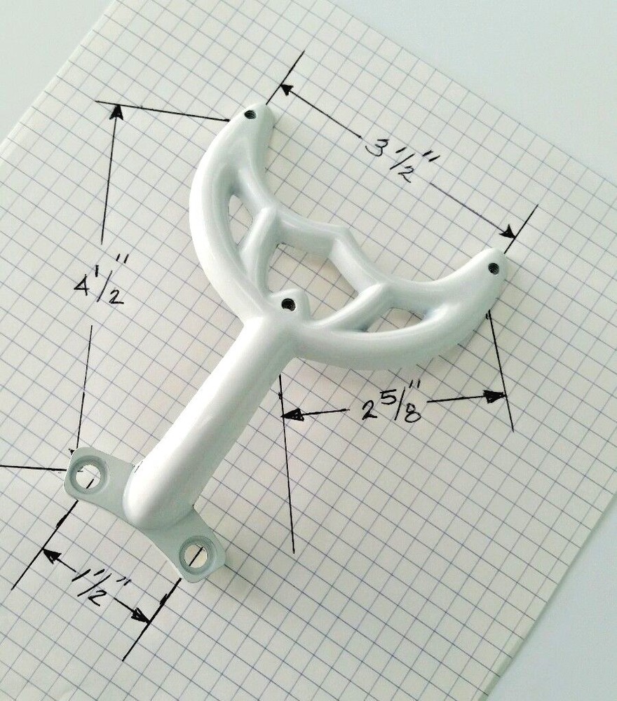 36"- 42" White Ceiling Fan Blade Arm Replacement Bracket, Hunter & Hampton Bay