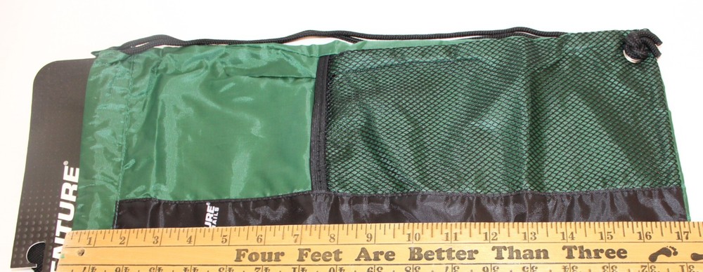 Adventure Trails Drawstring Sack - Lightweight Nylon Back Pack - Mesh Pockets