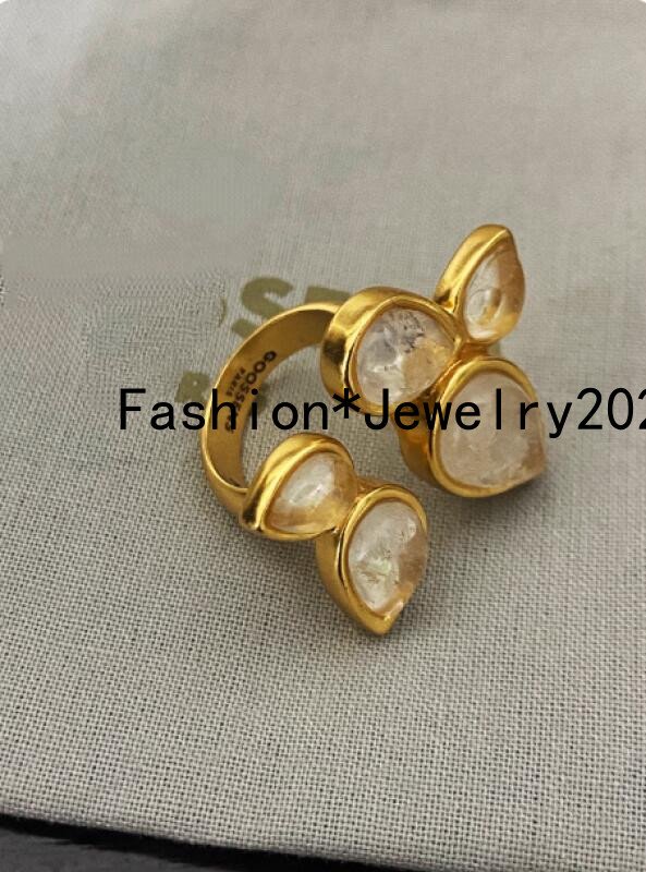 Goossens Retro Luxury Crystal Geometric Opening Adjustable Ring