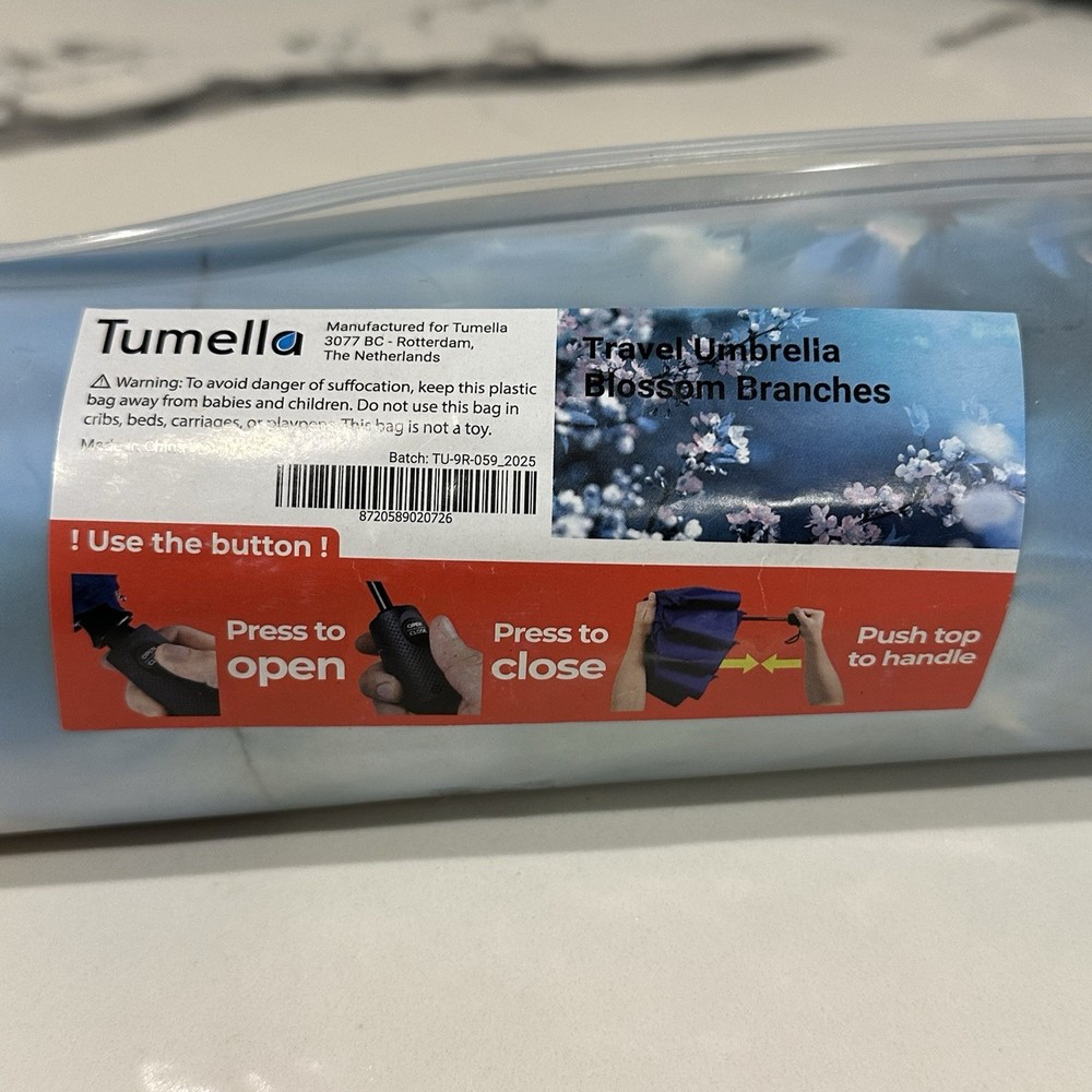 Tumella Unbreakable Windproof Travel Umbrella Compact Automatic Folding NEW