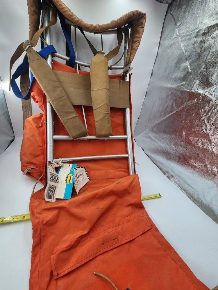 Skyline Camp Trail External Frame Hiking Backpack, Orange VTG