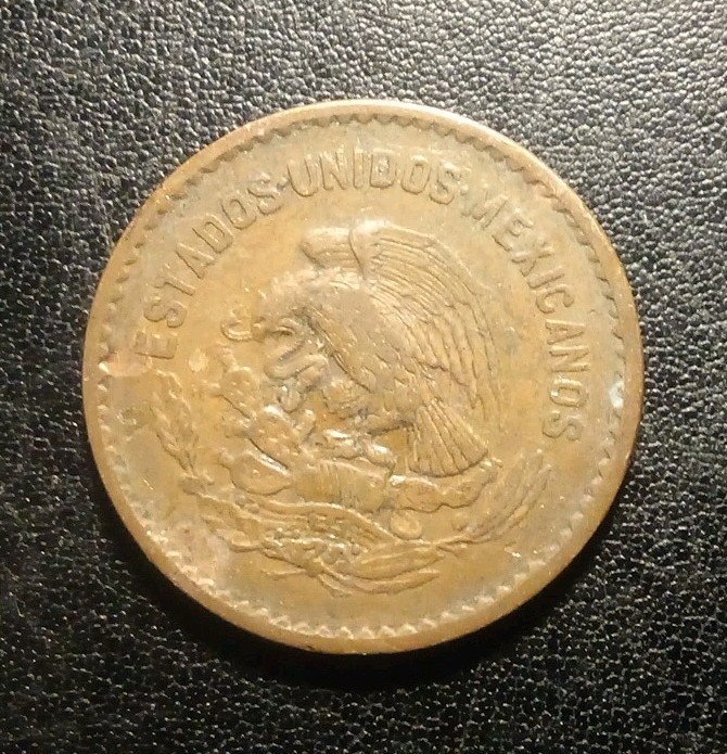 1944 Mexico Five Centavos Coin