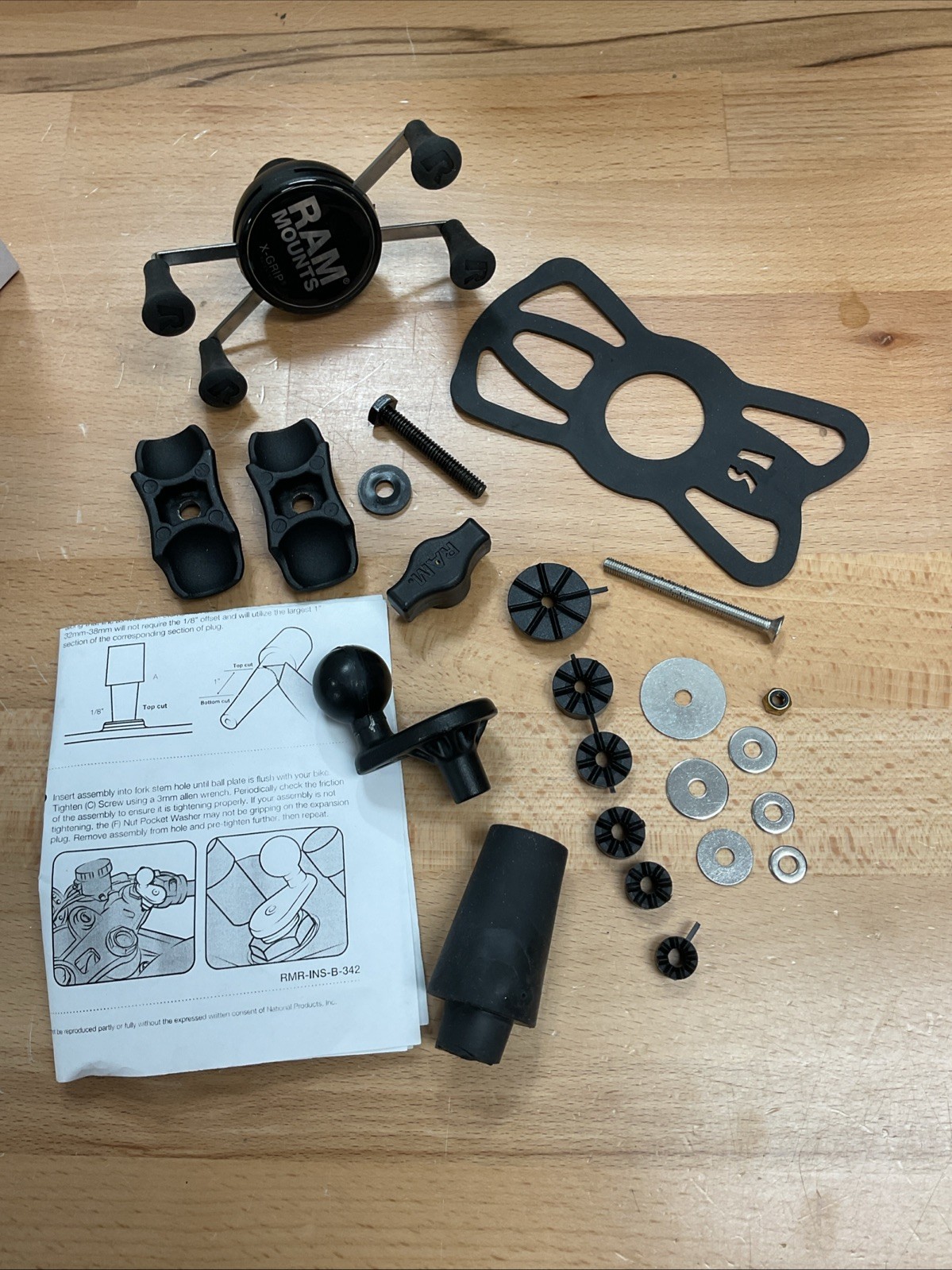 Ram Mount X-Grip Kit and Fork Stem READ DESCRIPTION- RAM-B-176-A-UN7