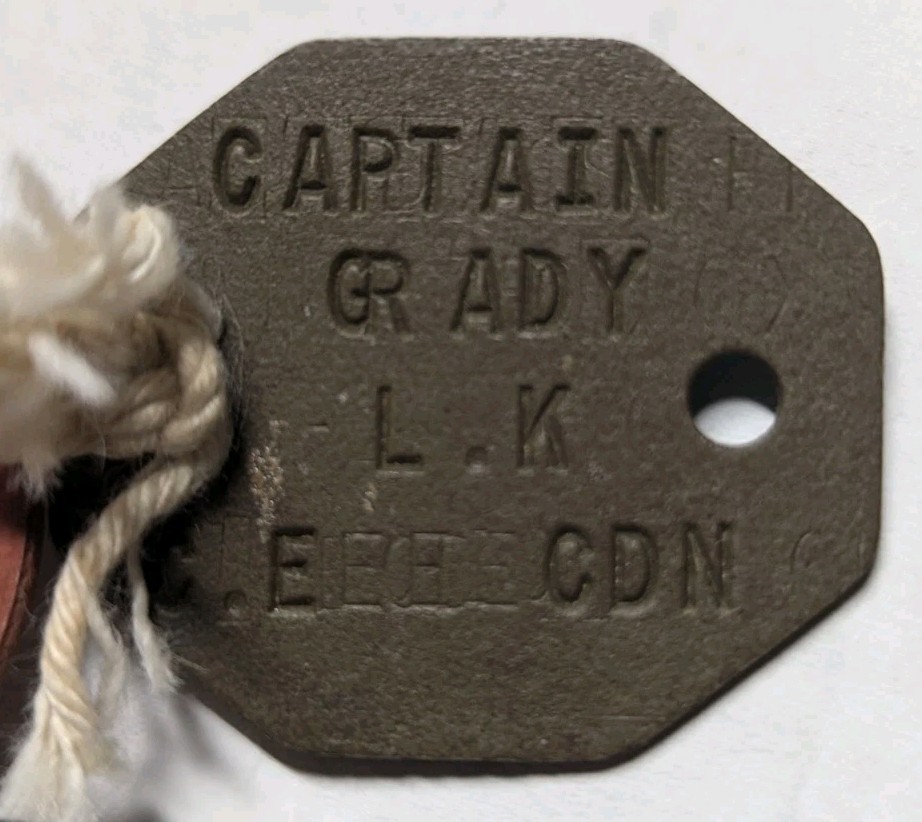 WW2 Canadian Dog Tag Pair - Captsain Grady L.K C.E CDN XB