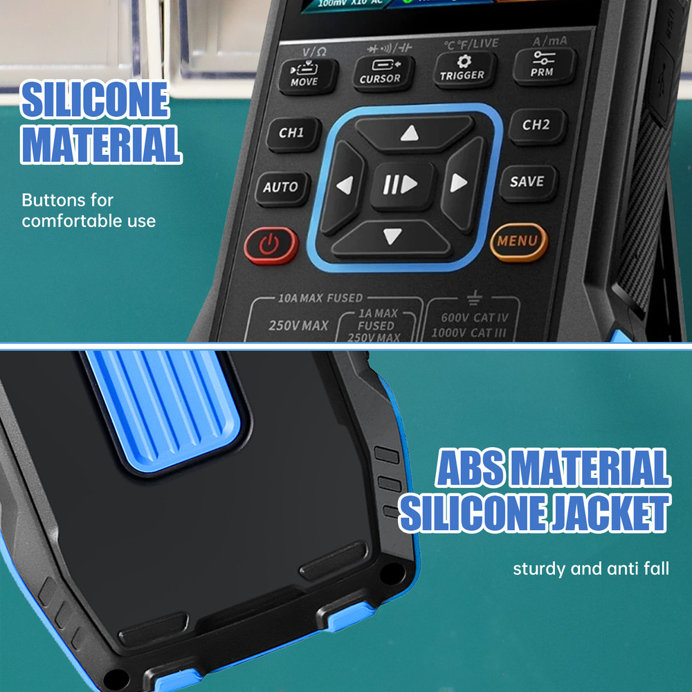 Handheld DualChannel Oscilloscope Digital Multimeter Function Signal Generator