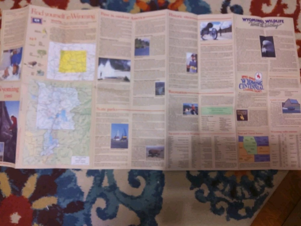 1989 Wyoming Highway Commission Map