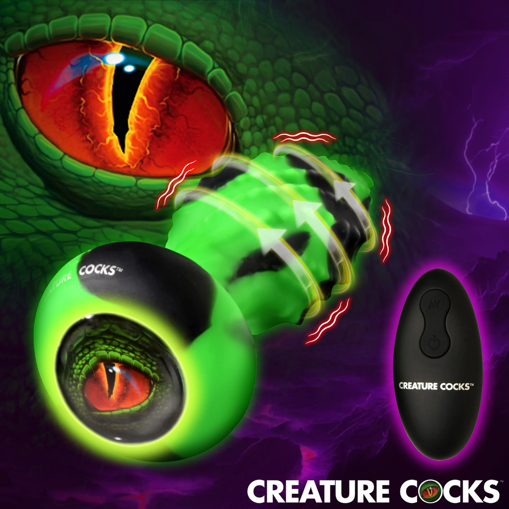 Powerful Vibrating Squirming Fantasy Remote Controlled Silicone Anal Butt Plug