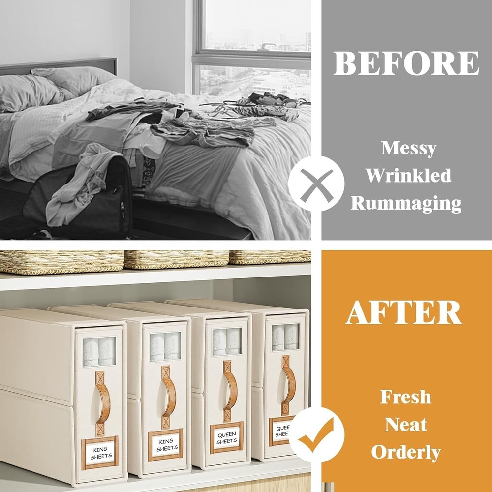 Space-Saving Foldable Bedding Storage for King/Queen Sizes - Stylish & Practical