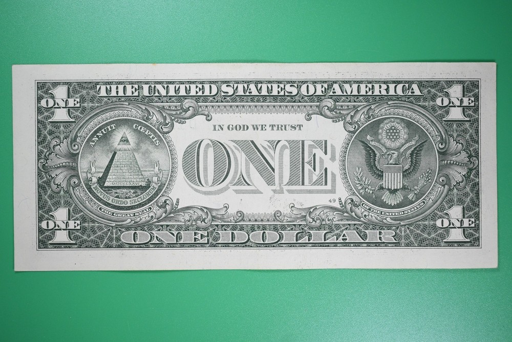 US $1 Note - Ink Well CONTAMINATION Error - Mismatch Color 2017A 12398165