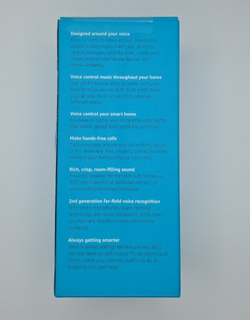 New Sealed Amazon Echo (2nd Generation) Smart Speaker Charcoal Fabric