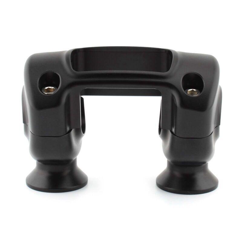 CNC Height Riser Handlebar Clip Adapter Black For Harley Softail Dyna Fat Bob