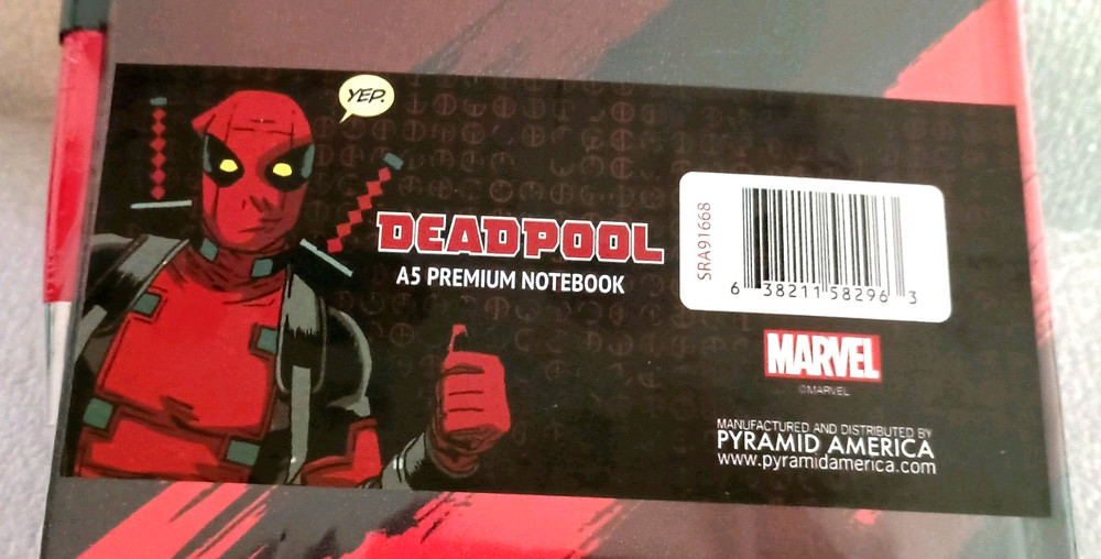 Marvel Deadpool Premium Notebook Diary & Pen Gift Set New NOS 2017