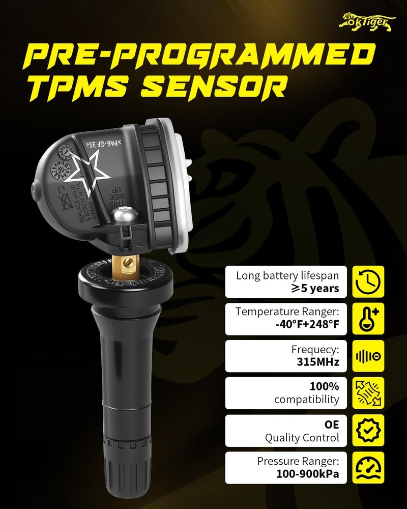 315MHz TPMS Sensor Pre-programed Fit for Gmc 2007-2016 Acadia 2010-20...