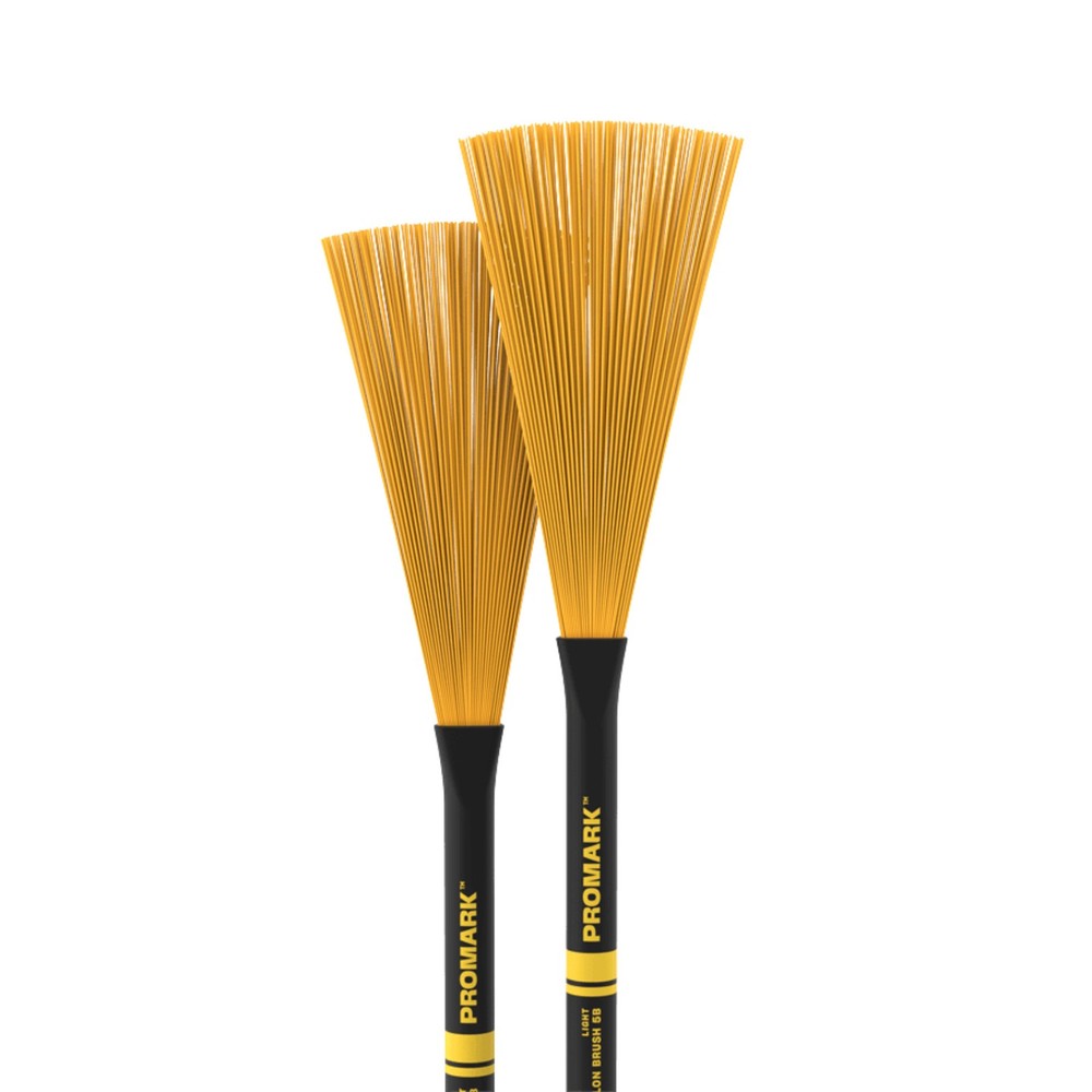ProMark Light Nylon 5B Retractable Brushes, Black/Yellow