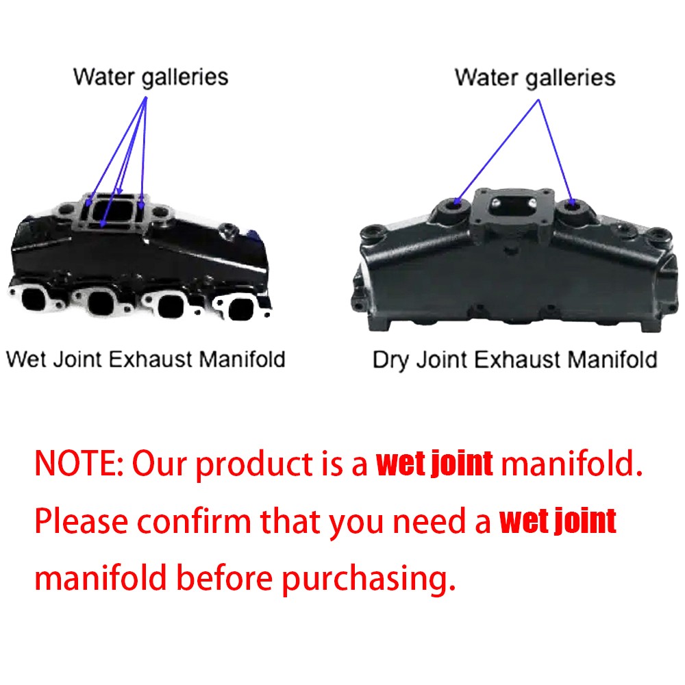 2Pcs Exhaust Manifold 860246Q11 for Mercruiser Marine 5.0 305 5.7 350 1983-2002