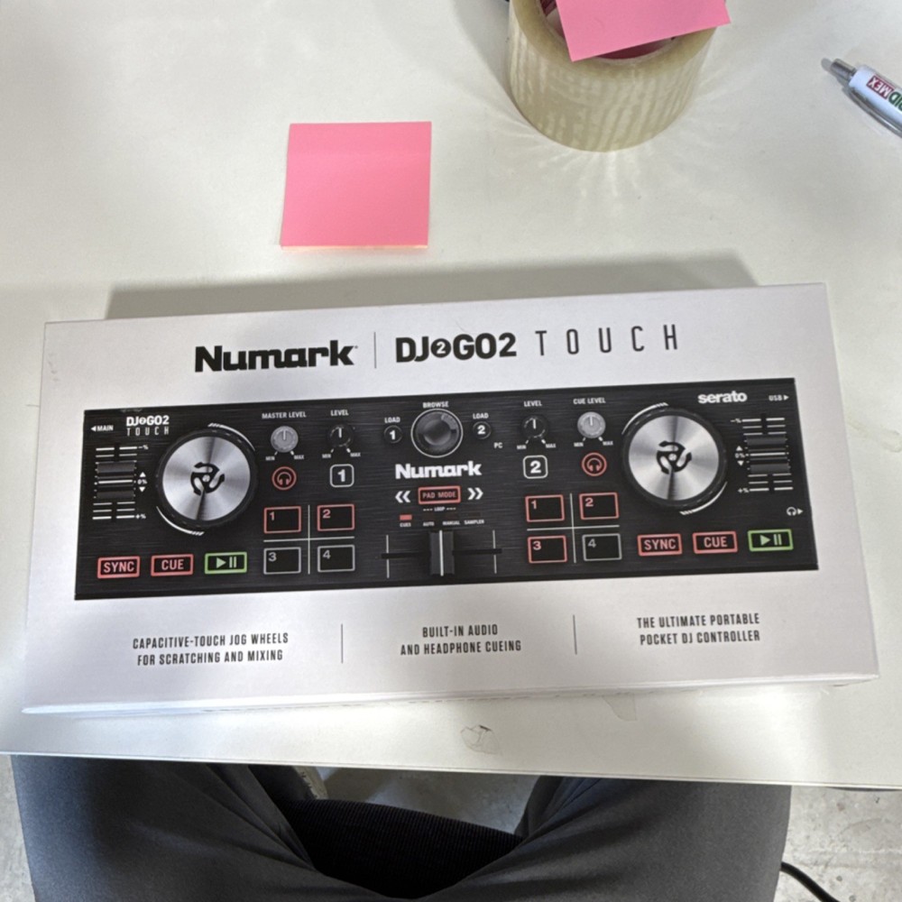 Numark DJ2GO2 Touch Portable Double Deck Controller Touch Jog Wheels Mixer