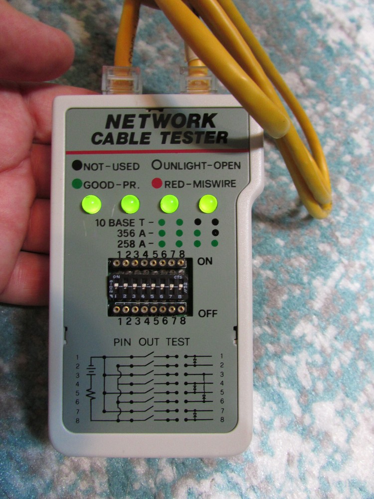 Vintage NETWORK CABLE TESTER Serial No. 288486