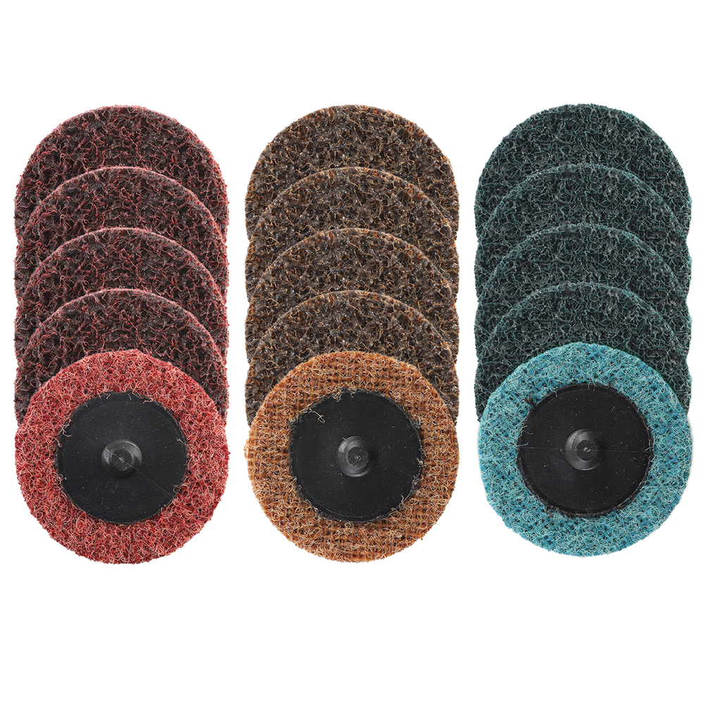 80PCS 2" Roll Lock Sanding Discs Set W/ 1/4 Holder Die Grinder Quick Change Disc