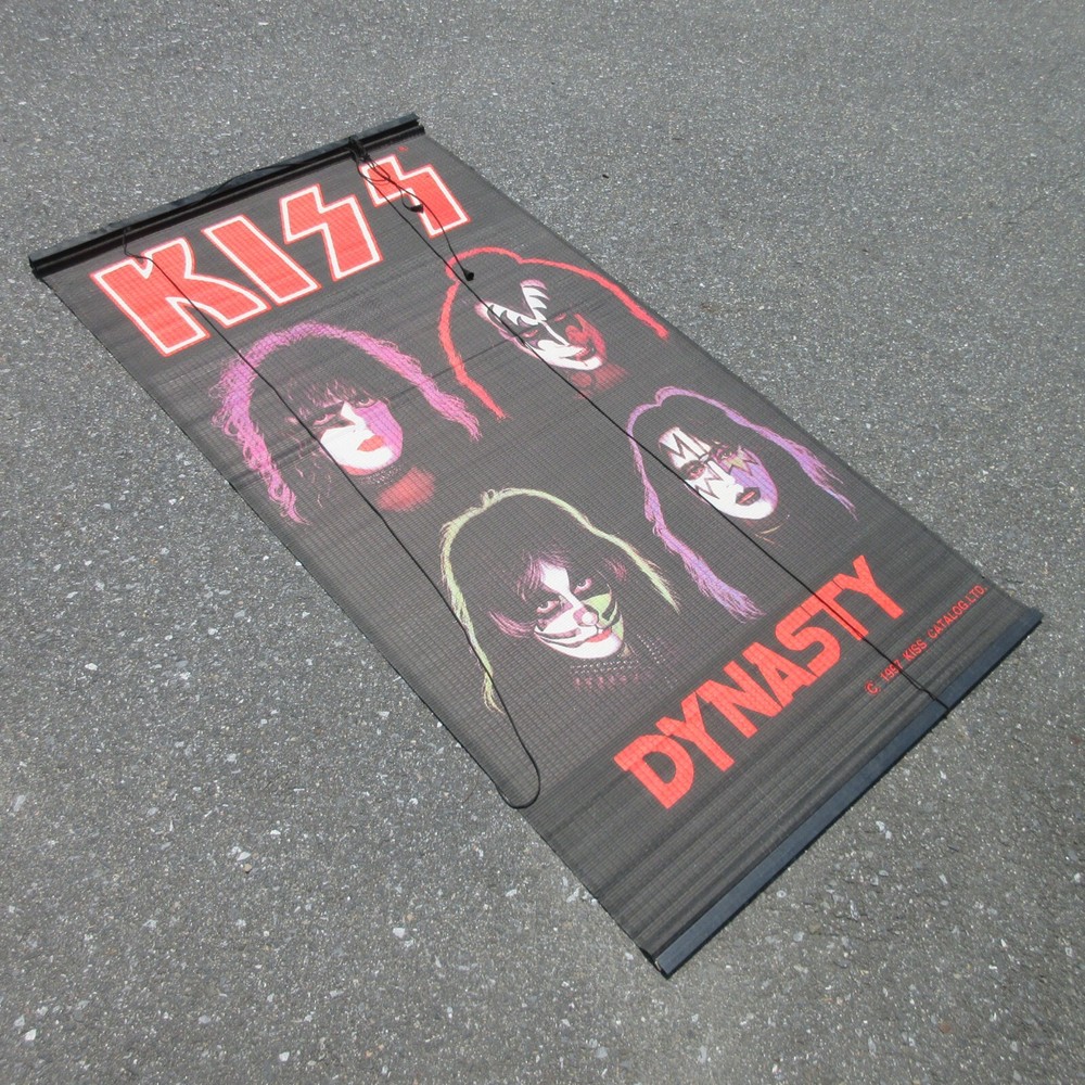 KISS Banner Style Roller Window Blind / Wall Hanging Dynasty 1997 VTG