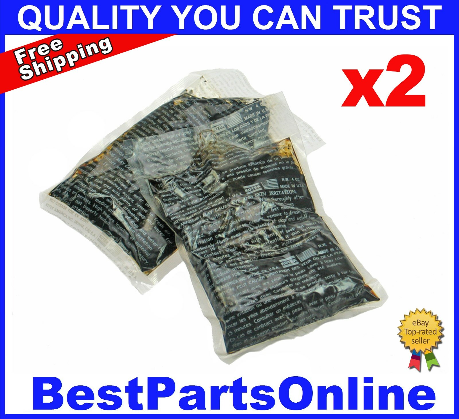 CV Axle Joint Moly Grease 4oz 2 pieces for Automotive ATV Industrial