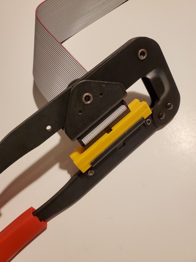 Ribbon Cable Crimp Tool for IDC, Centronics, DB - WITH ADAPTERS and INSTRUCTIONS