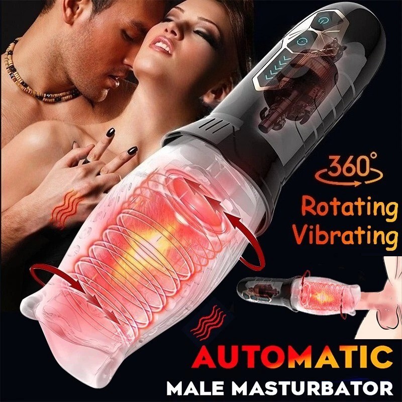 Male Automatic Handsfree Masturbater Cup Stroker Pocket-Pussy Toy Men Lubricants