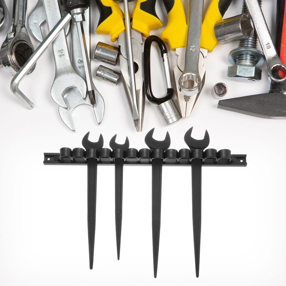 6pcs Tools Premium Wall Mount Screwdriver Organizer, Black