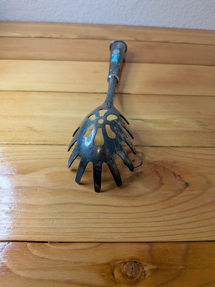 Vintage Towle Silversmiths Silverplate Pasta Server Spaghetti Fork Claw Scoop
