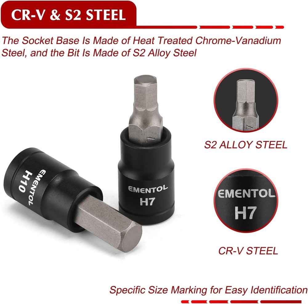 71 Piece Torx Bit & Hex Bit Socket Set Master Sae/Metric 1/4" 3/8" and 1/2"