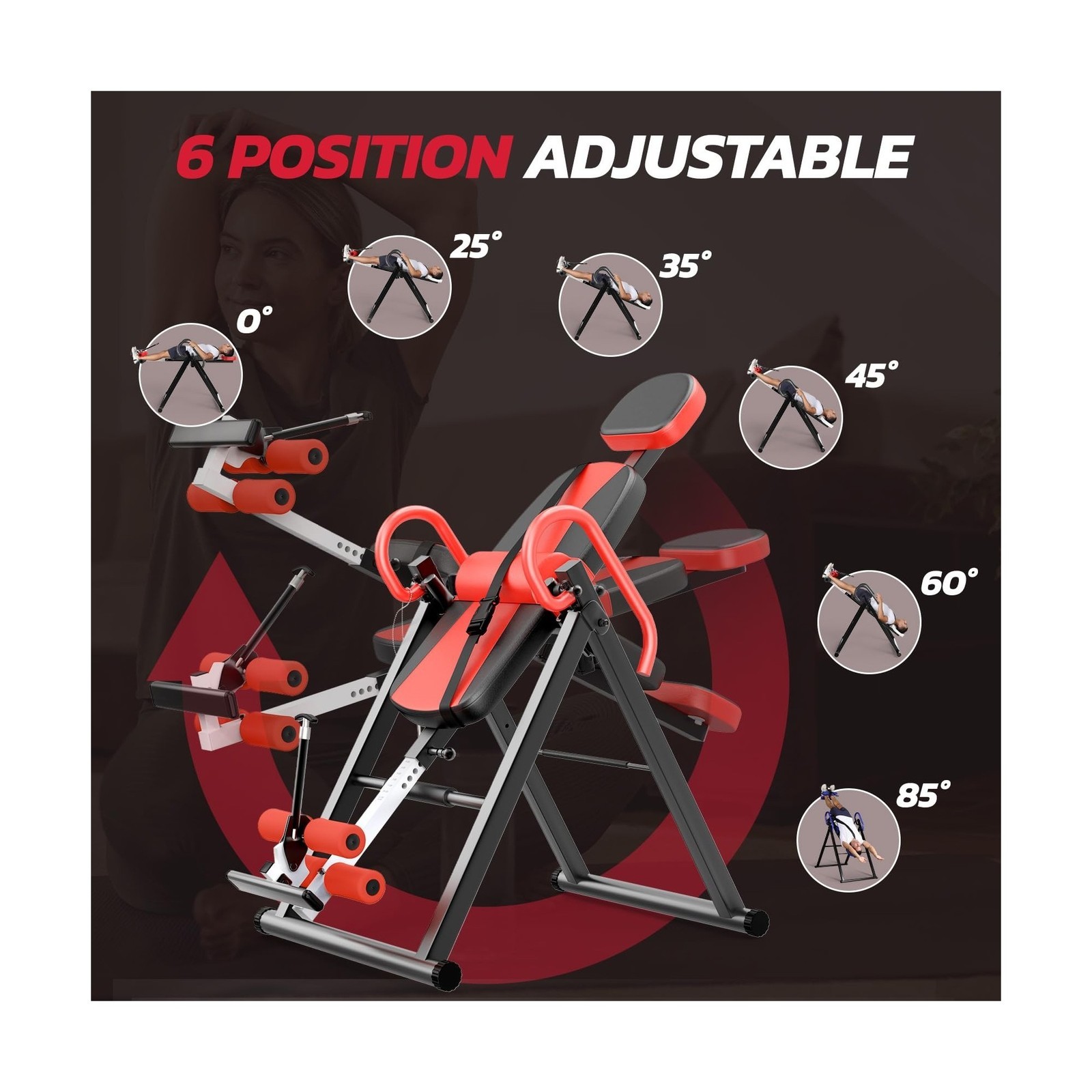 YOLEO Gravity Inversion Table for Back Pain Relief 2026 New Inversion Table w...