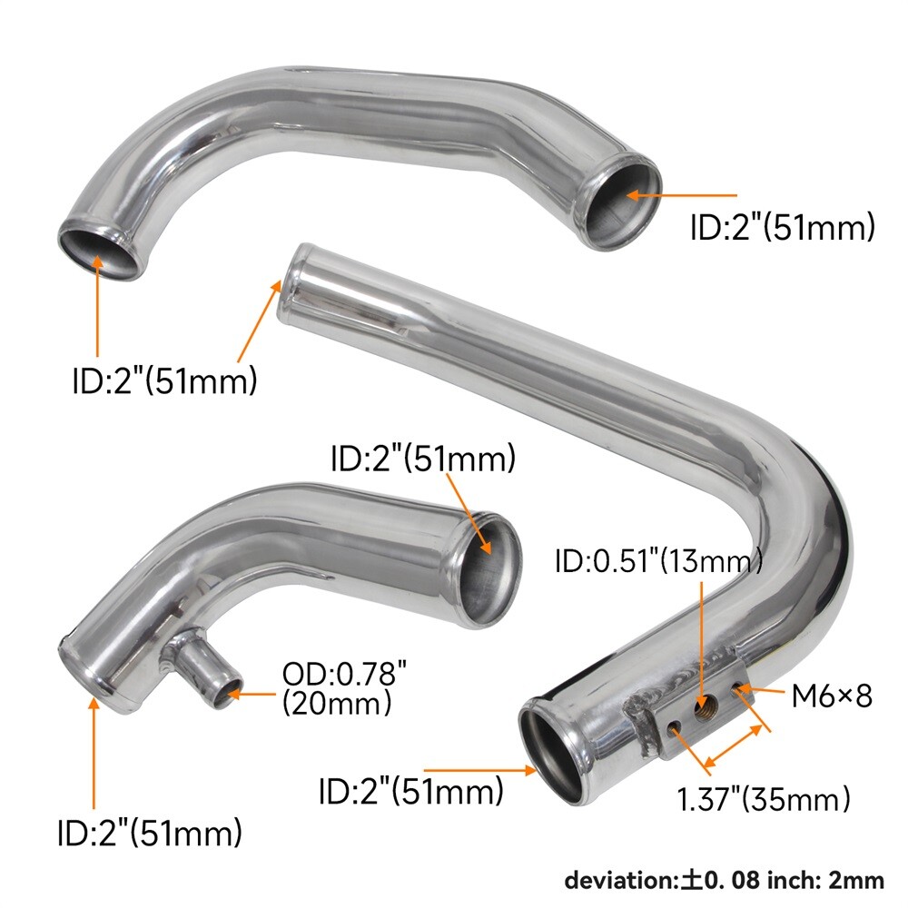 For Audi A4 1.8T Turbo B6 Quattro 2002-2006 New Front Mount Intercooler Kit