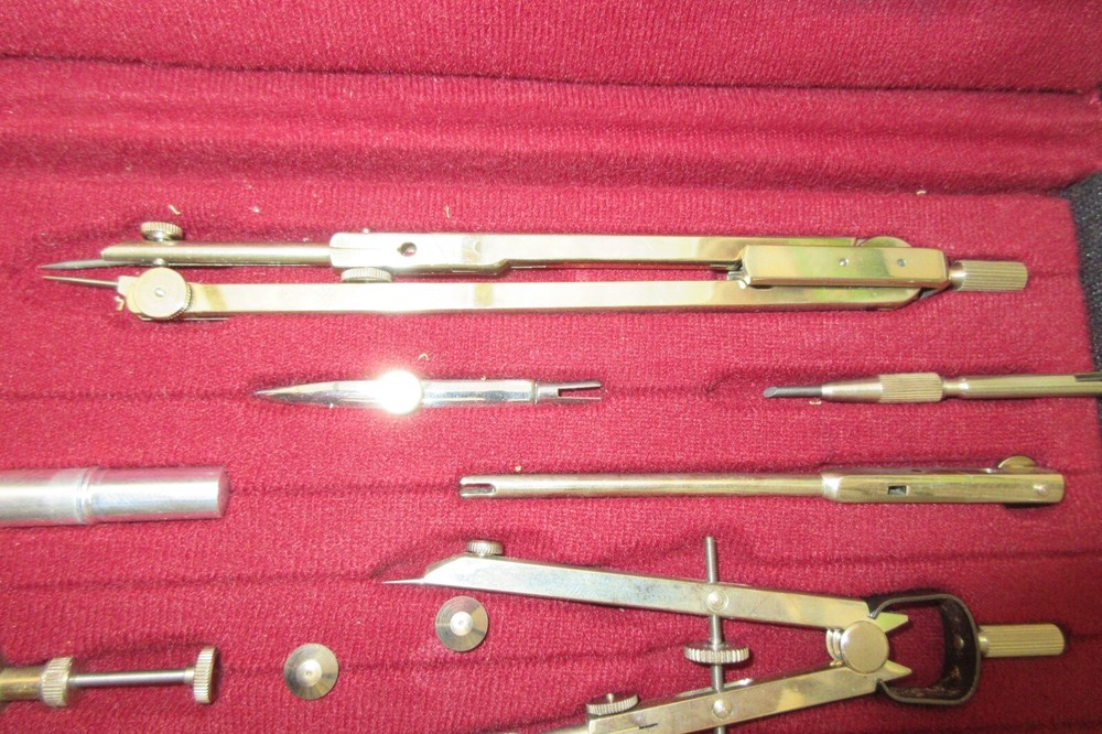 DRAFTING DRAWING SET ORIGINAL RICHTER Antique precision Technical set