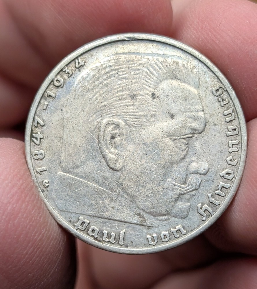 1939 Germany 2 Mark Silver Coin