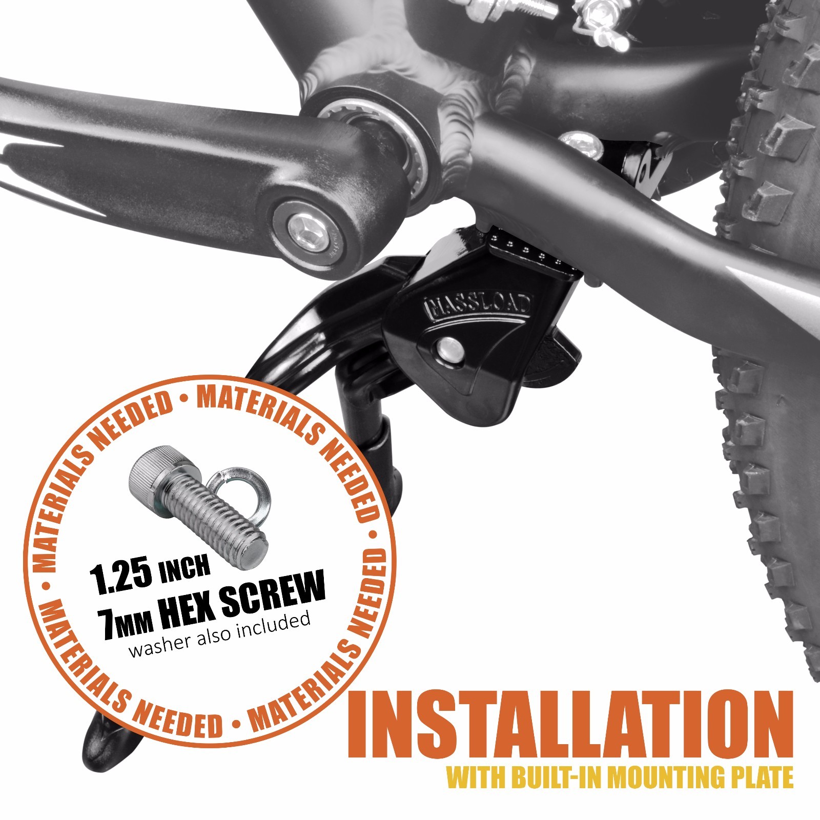 BV Bike Kickstand Double Leg Adjustable Center Mountain Bicycle Stand 24"-28"